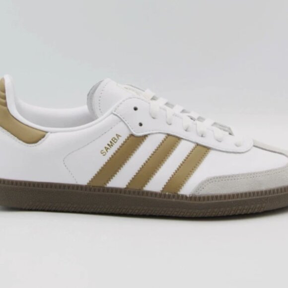 Adidas Samba OG Mens White Brown Desert Casual Shoes Sz 10 - Picture 4 of 4